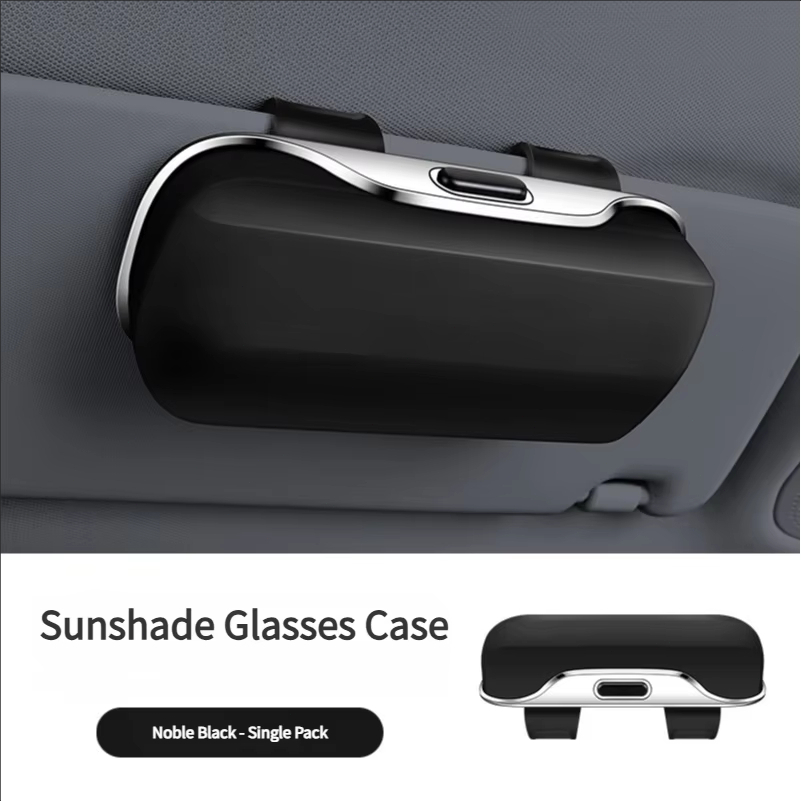 Caixa de óculos de sol para viseira solar de carro, caixa de armazenamento Universal de óculos de sol ABS
