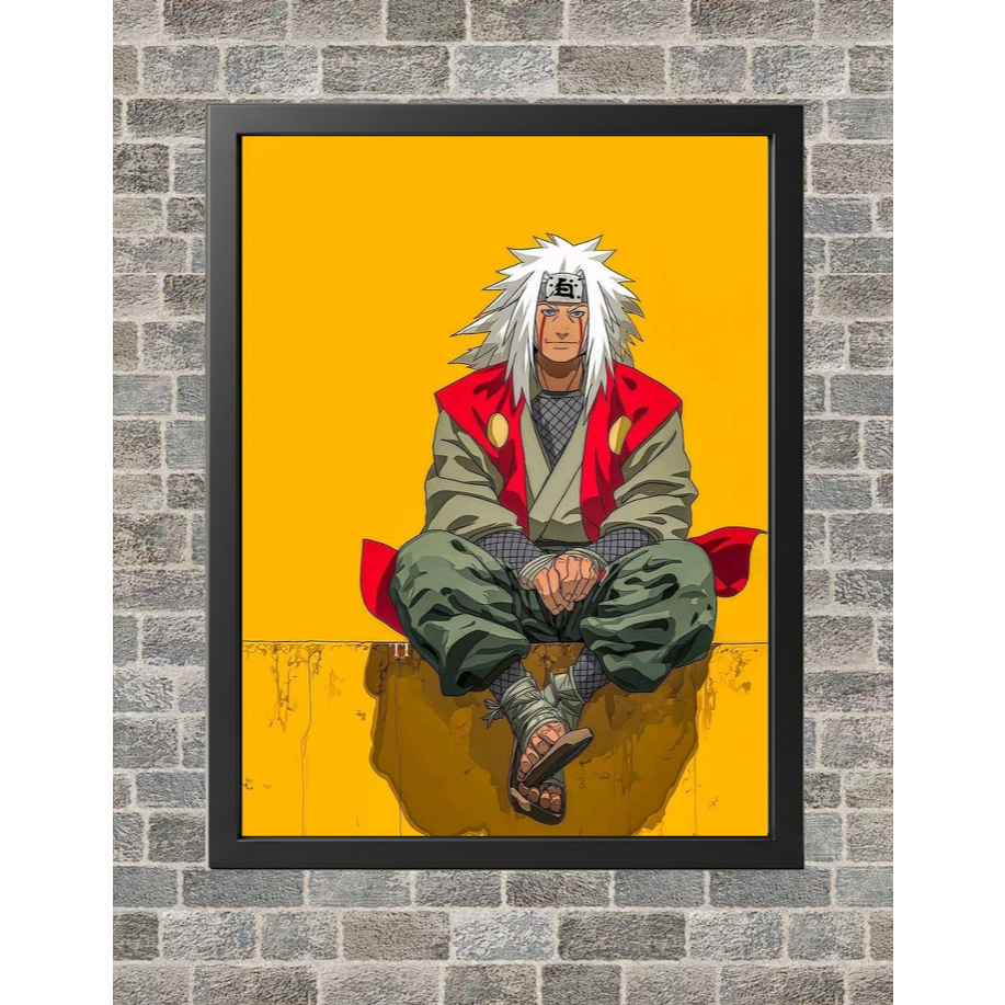 Quadro Decorativo Naruto + Chaveiro Exclusivo - Com Moldura e Acetato A4 (33x24cm)