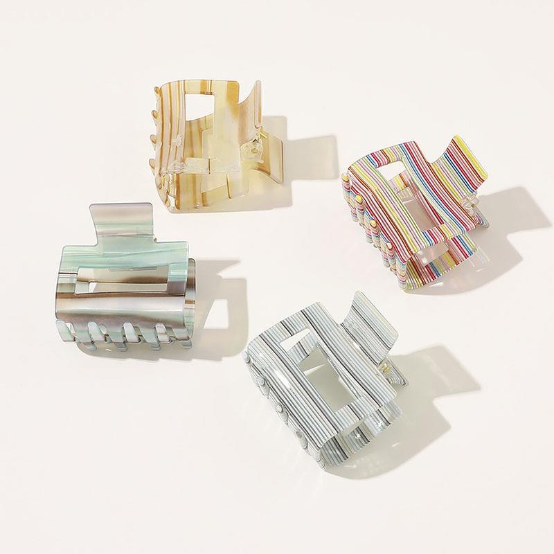 1 Peça 5x5cm Acetato Geométrico Garra De Cabelo Design Exclusivo Grampo Para Ocasiões Diárias De Festa Em Festival