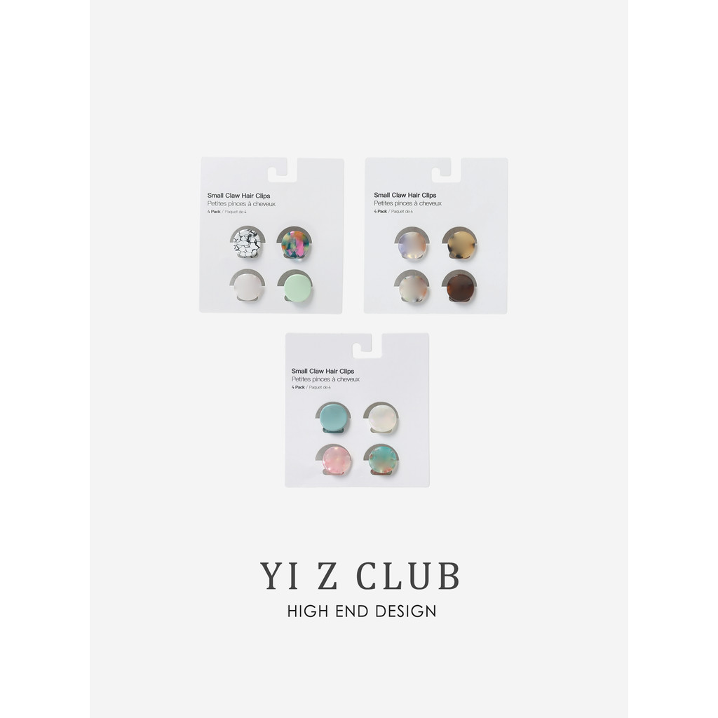 Yi Z CLUB Moda exclusiva elegante chique acetato quebrado cabelo franja lateral pequena garra clipe acessórios para cabe