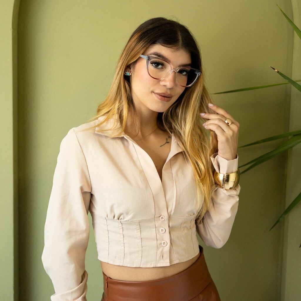 Armação Óculos De Grau Óticas Babi Feminina Grafite Degradê Dora Acetato Exclusivo Moderno