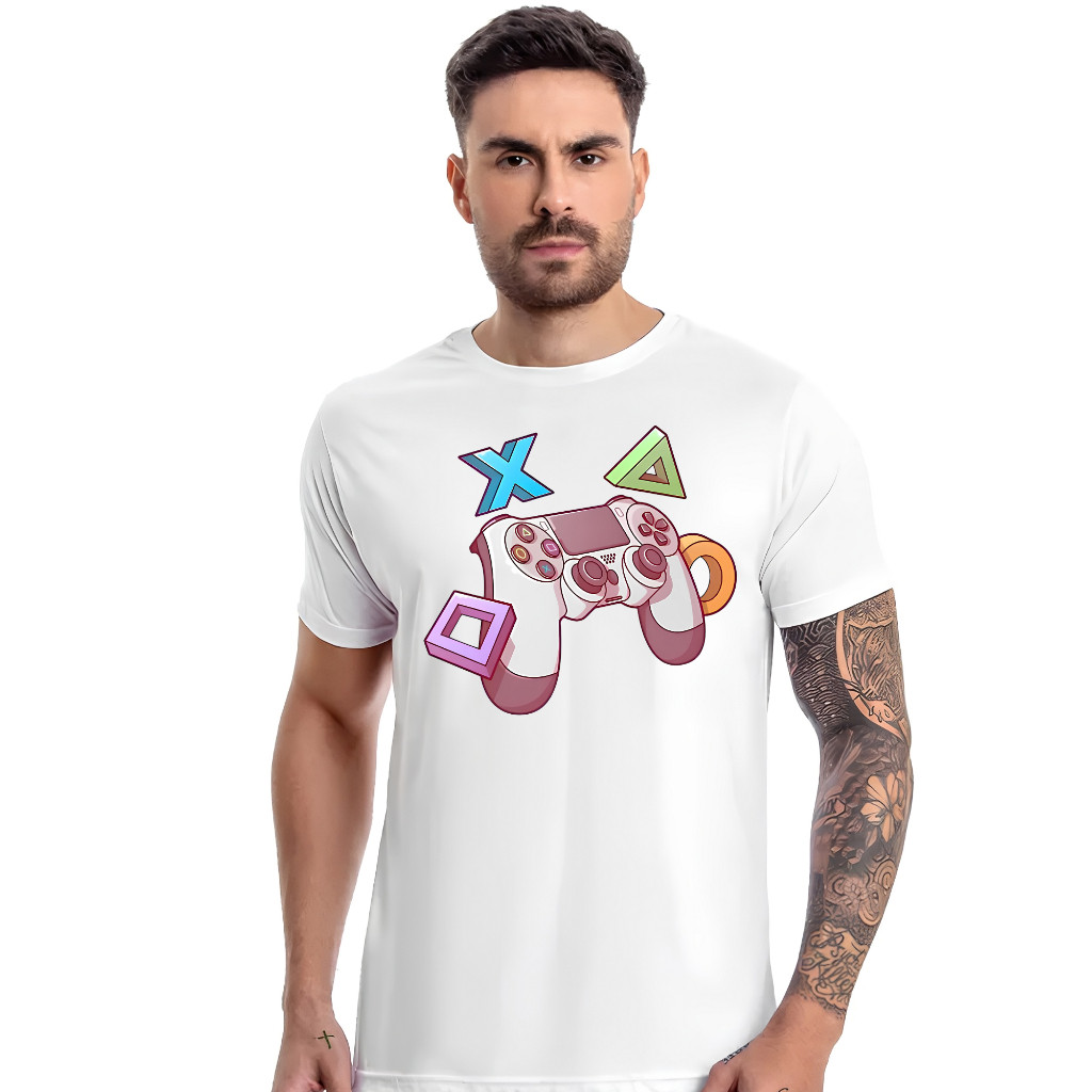 Camiseta Geek - Vídeo Game Joystick Play - nerd