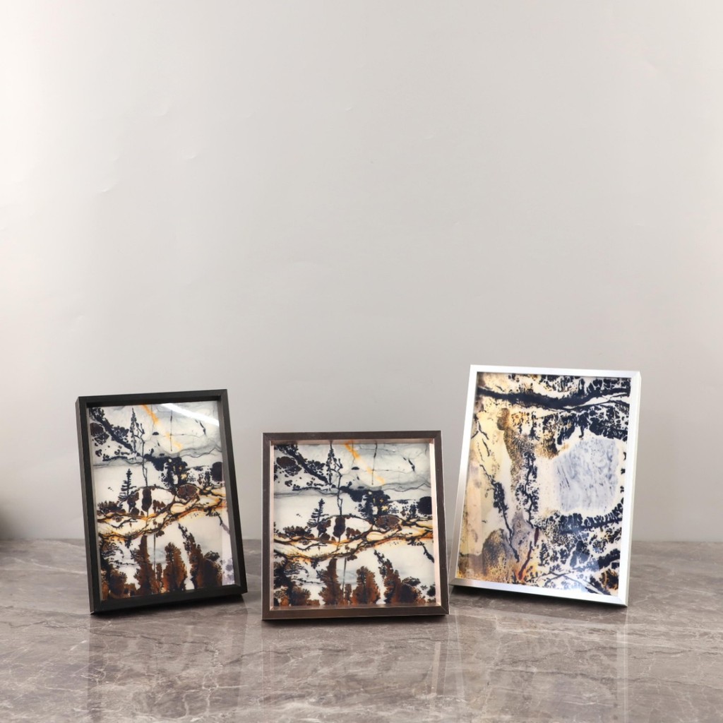 LWSW Nordic Creative Abstract Landscape Painting Frame Decorative Art Ornament for Living Room, Bedroom, Study, TV Cabin