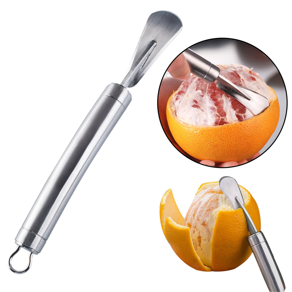 [unilayan] 1 Peça Ferramenta Descascador De Laranja Frutas Cítricas 304 Cortador De Aço Inoxidável Removedor Design Alça