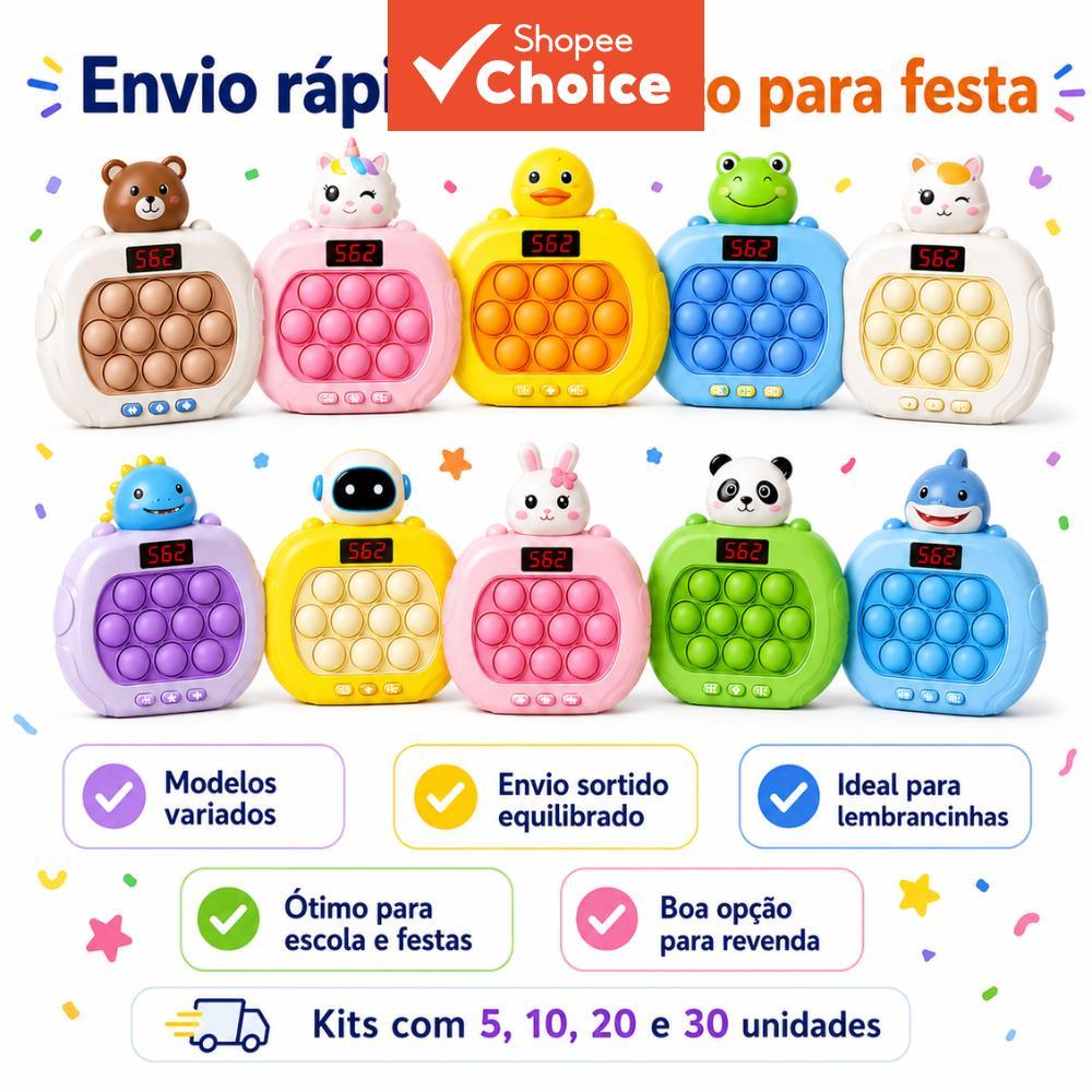 Pop It Electronic Fast Push Game 20-Pack Para Crianças , Brinquedo Sensorial Antiestresse , Conjunto De Presente De Fest