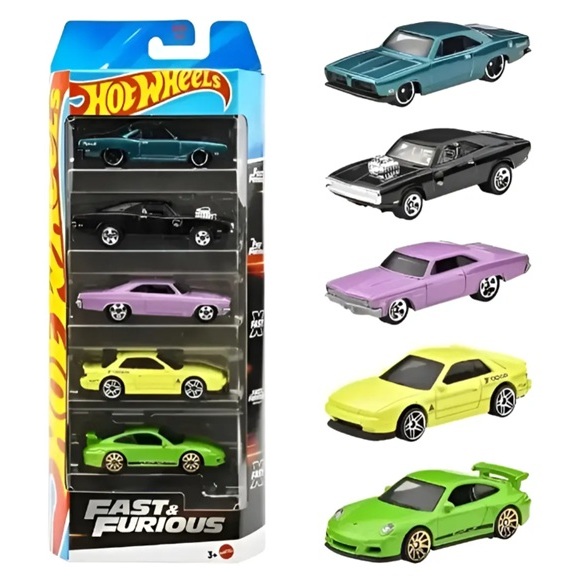 Pack 5 Hot Wheels Velozes E Furiosos Fast & Furious - Mattel Multicor