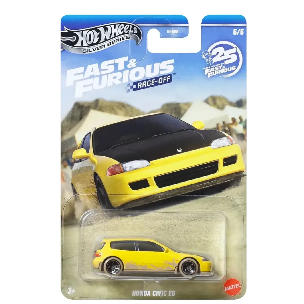 Hot Wheels Honda Civic EG Fast and Furious Race Off 25 Anos Velozes e Furiosos Mattel