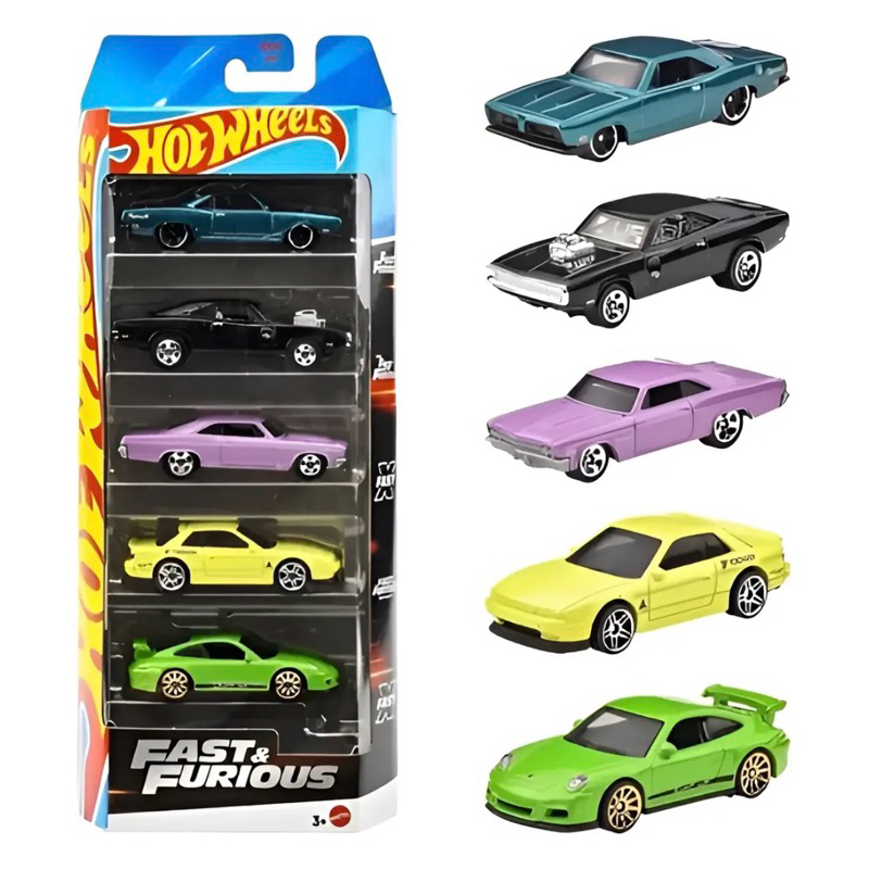 Pack 5 Hot Wheels Velozes E Furiosos Fast & Furious