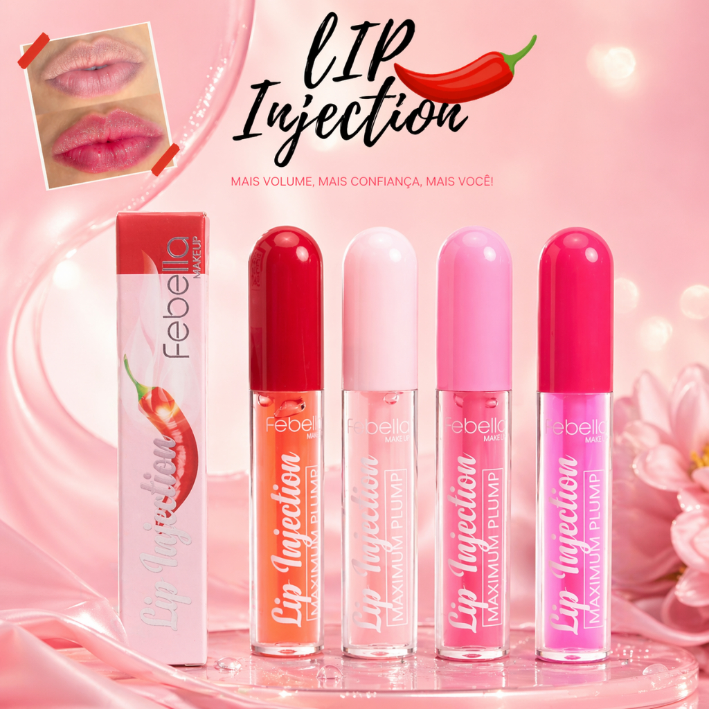 Lip Injection Febella Gloss Aumenta Labios Boca Hidratada Preenchimento Labial