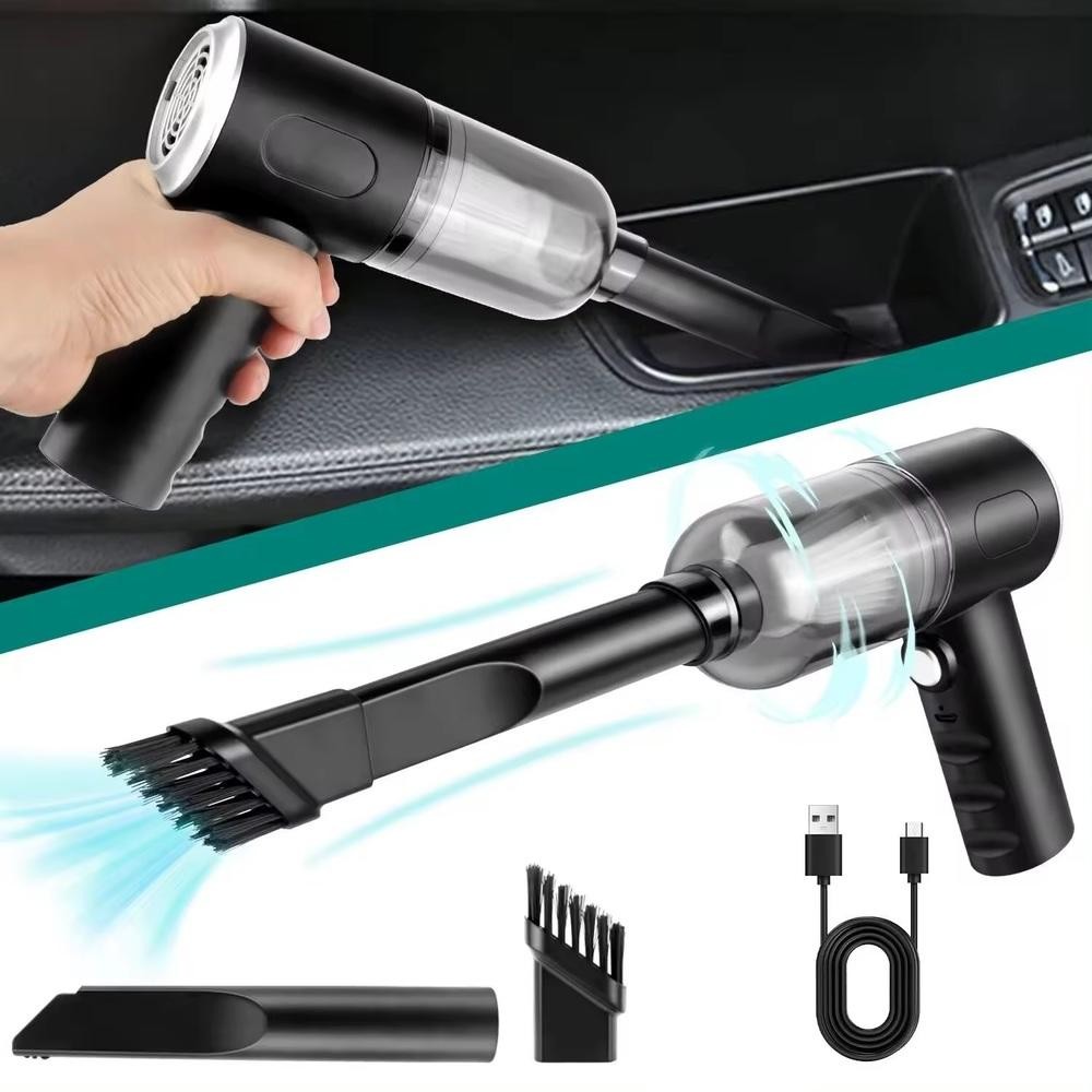 Mini Aspirador Soprador Sem Fio Recarregável 3 em 1 Potente