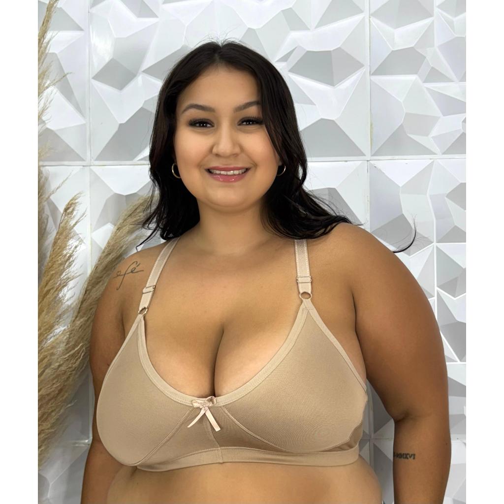 4 sutiã reforçado plus size sustentação duplo alça regulável sutien