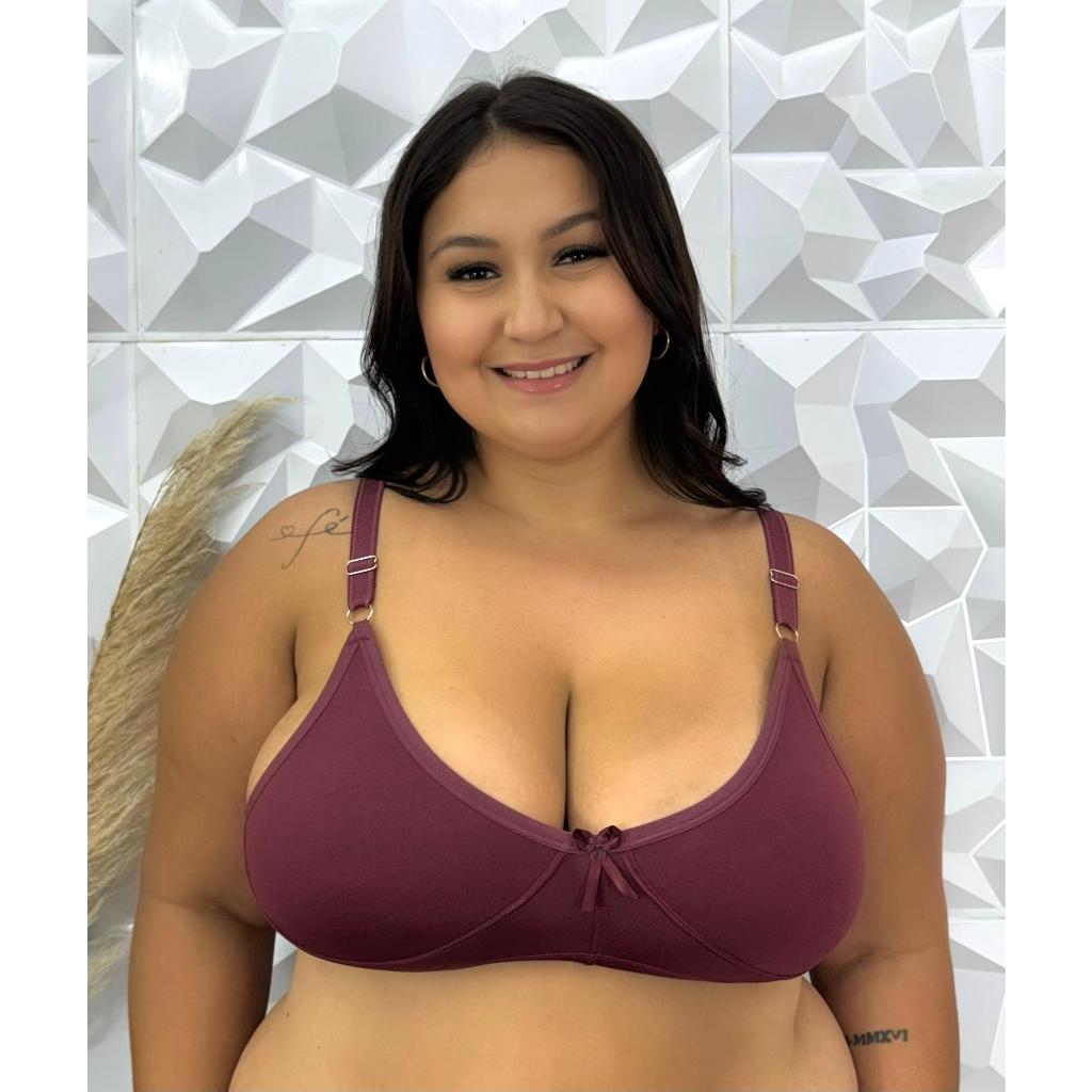 2 sutiã reforçado plus size sustentação duplo alça regulável sutien