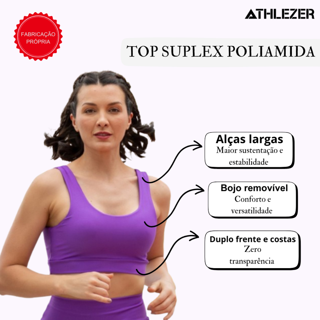 TOP DUPLO POLIAMIDA C/BOJO REMOVÍVEL 7001-A