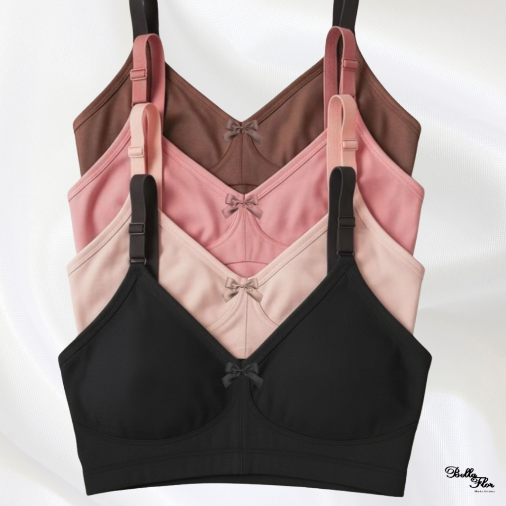 KIT COM 2 ou 4 SUTIÃS Reforçados Plus Size Alta Sustentação Tecido Duplo Alças Grossas