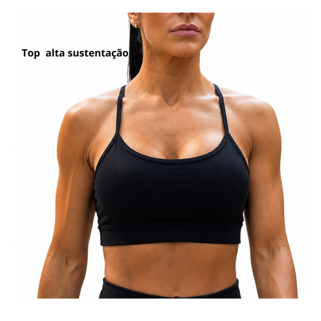 Top De Academia Duplo Com Bojo Removível    Fitness Feminino Envio Rápido       Compressão     Com Alcinha     Suplex