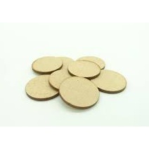 KIT 50 Mini Disco Bolacha MDF Cru 3mm 5 cm Artesanato sem furo