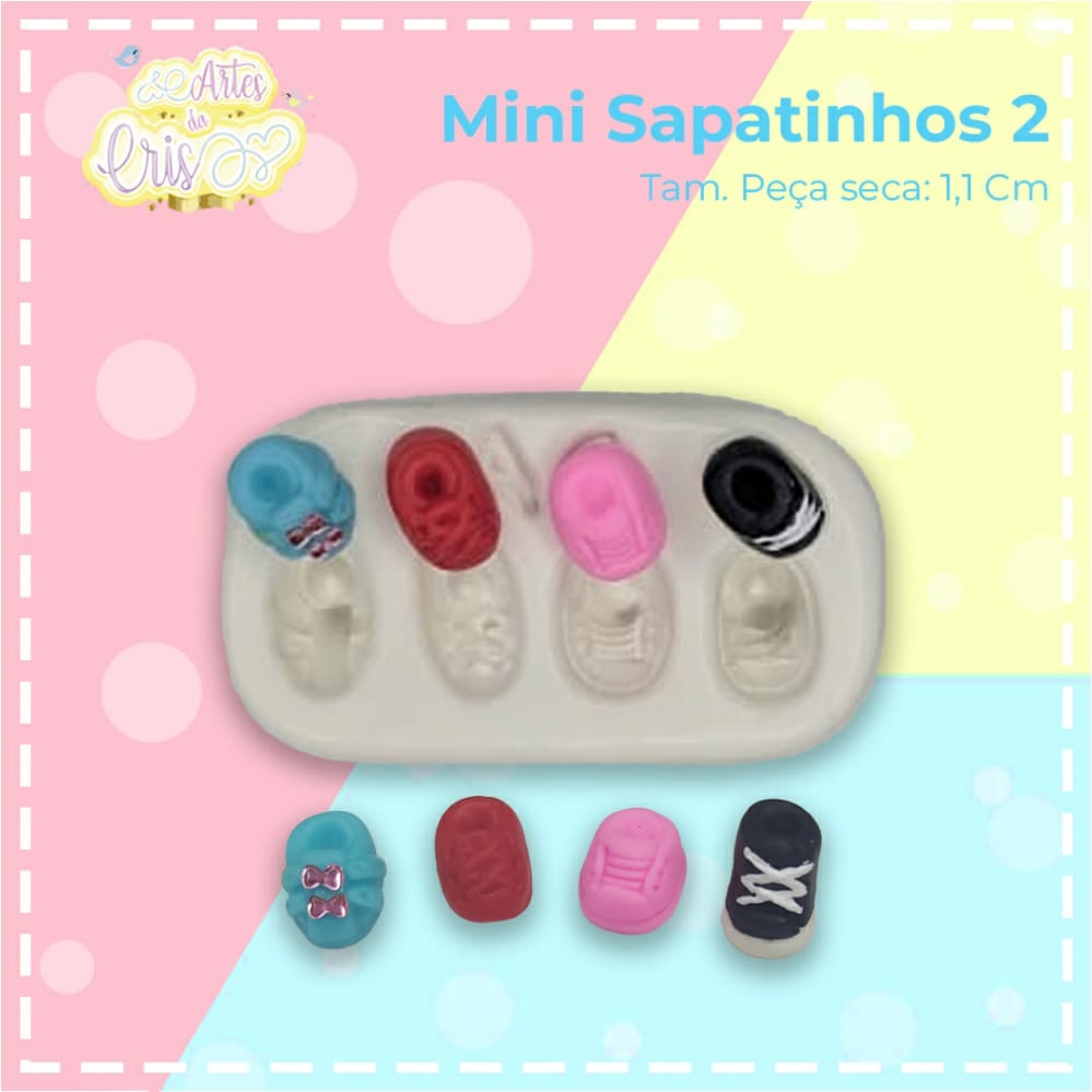 Molde De Silicone Para Biscuit Mini Sapatinhos 2 - Artes Da Cris