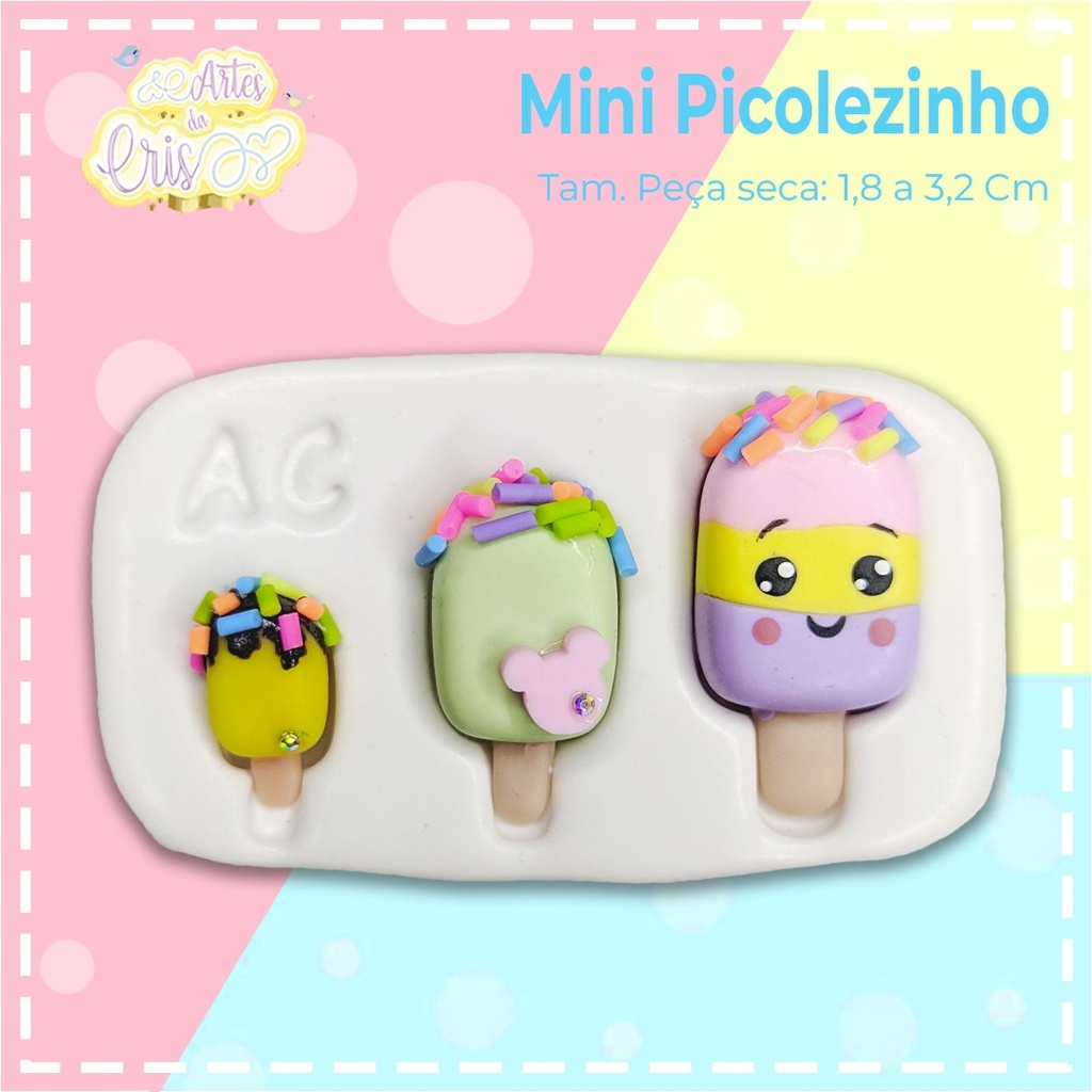 Molde De Silicone Para Biscuit Mini Picolézinho - Artes Da Cris