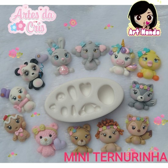 Molde De Silicone Para Biscuit Mini Ternurinha - Artes Da Cris