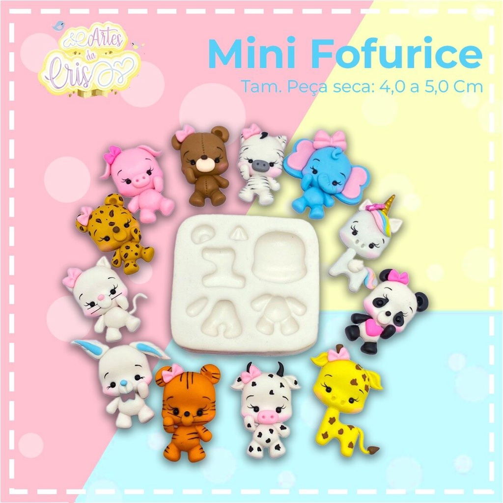 Molde De Silicone Para Biscuit Mini Fofurice - Artes Da Cris