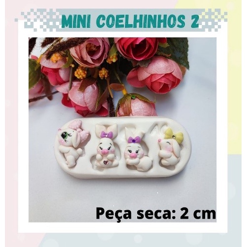Molde De Silicone Para Biscuit Mini Coelhinhos 2 - Artes Da Cris