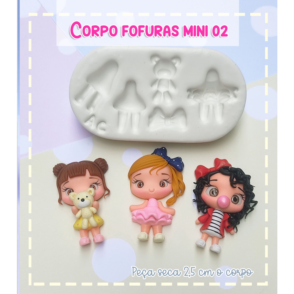 Molde De Silicone Para Biscuit Fofuras Mini 2 - Artes Da Cris