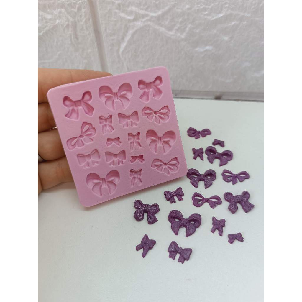 Molde de Silicone Para Biscuit  mini lacinhos