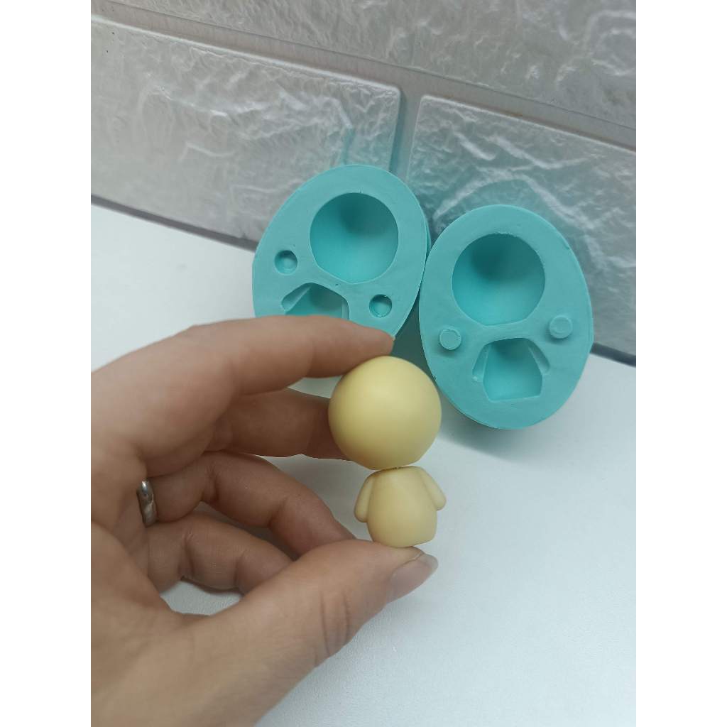 Molde de Silicone Para Biscuit  bipartido para funko dorbz mini