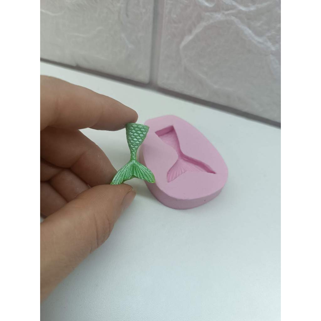Molde de Silicone Para Biscuit cauda de sereia mini