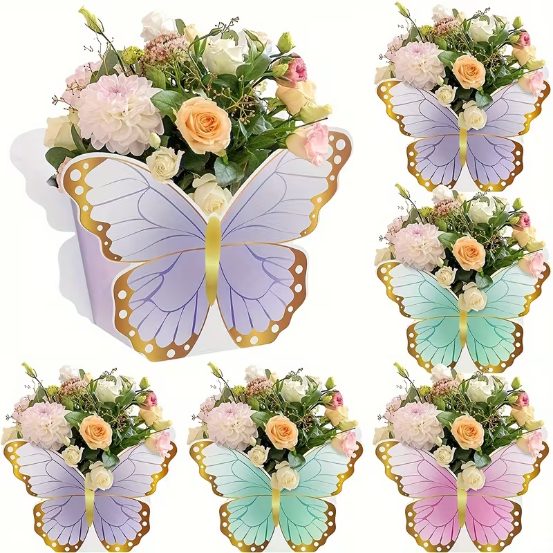 12 Pcs Butterfly Centerpieces Paper Boxes for Baby Shower Birthday Tea Party Favors Tables Decor