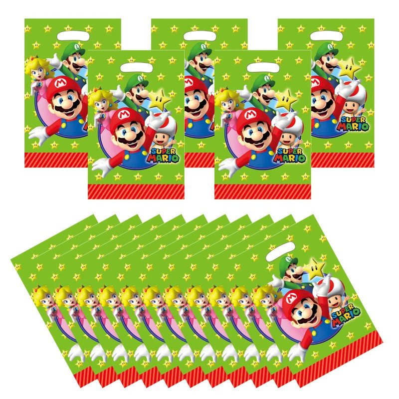 Red overalls workwear small character theme gift bag 10-40pcs Children's boys and girls birthday party candy gift toy pa
