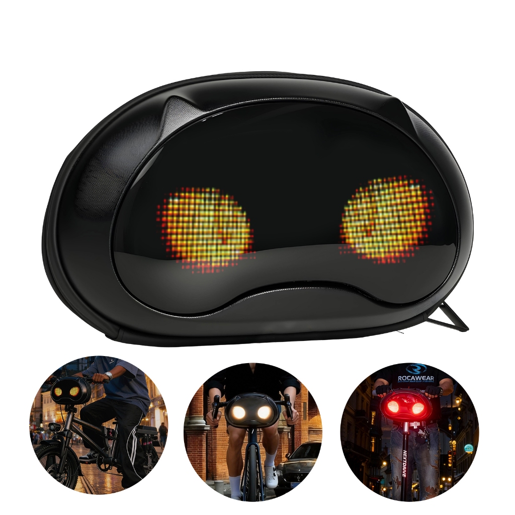Bolsa De Guidão Patinete Elétrico E Bike Capa Dura Painel LED Inteligente App Bluetooth MJMOTO