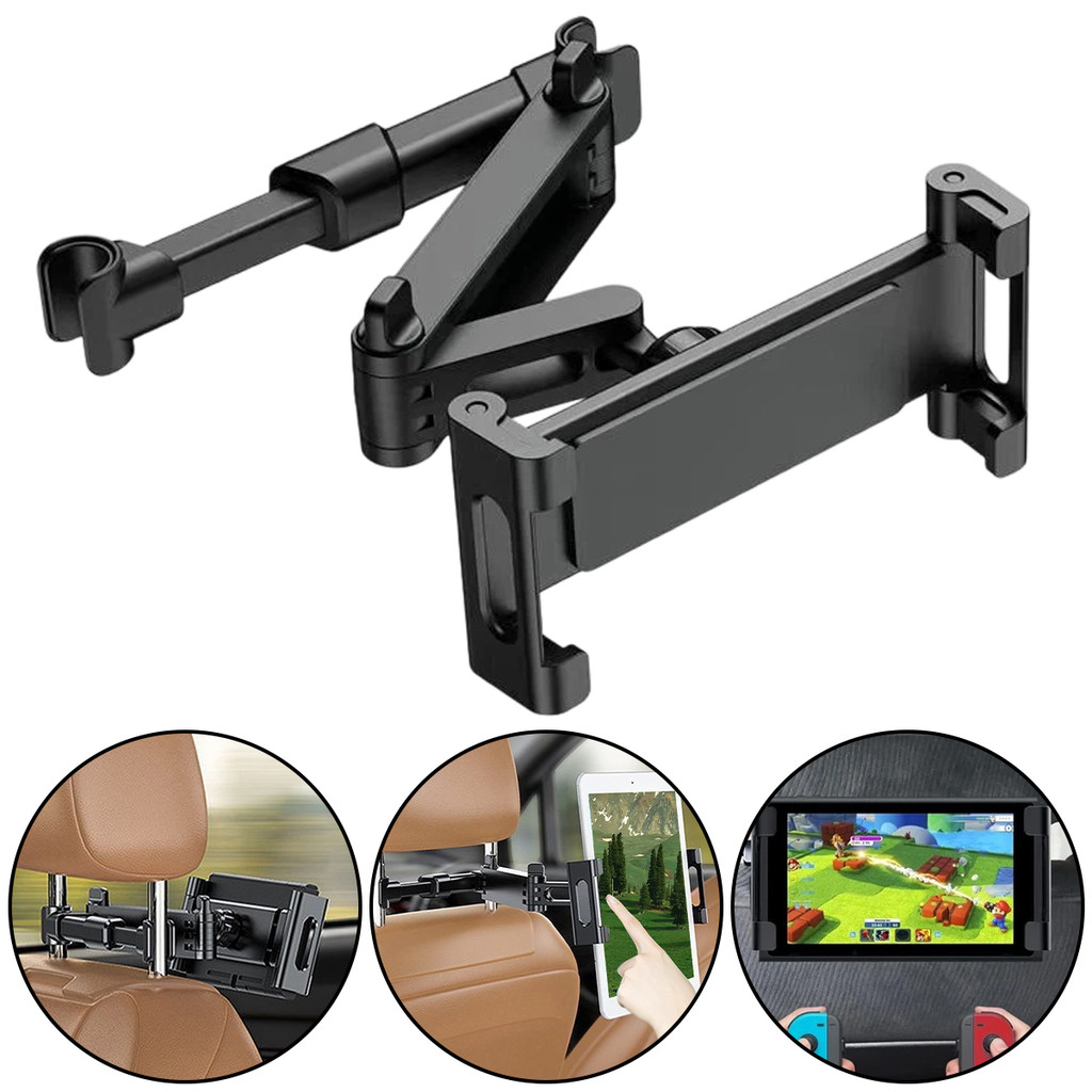 [unilayan] Suporte Para Tablet Encosto De Cabeça De Carro 360 ° Giratório iPad E Telefone Ajustável Banco Traseiro