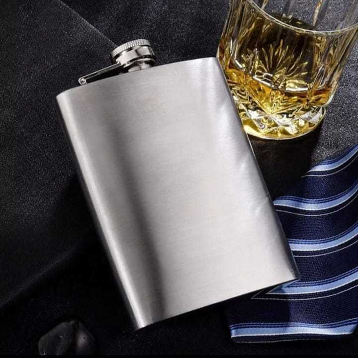 Cantil De Bolso Em Aço inox Porta Wisky Vodga Rum