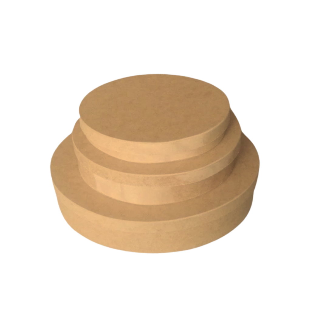 kit com trio de caixa oval mdf para decoração
