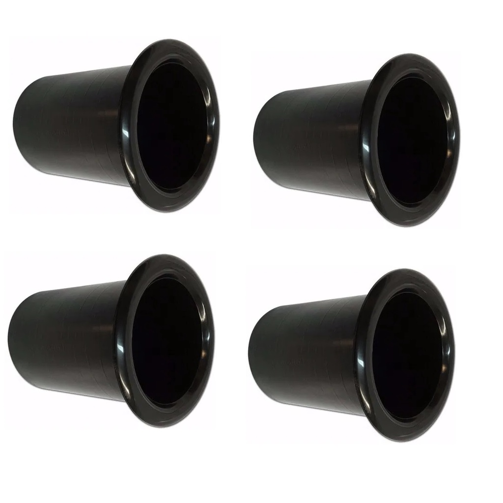kit 4 Aeroduto 3 Polegadas Para Caixa Acústica Selada Trio Caixa bob Som automotivo Novo