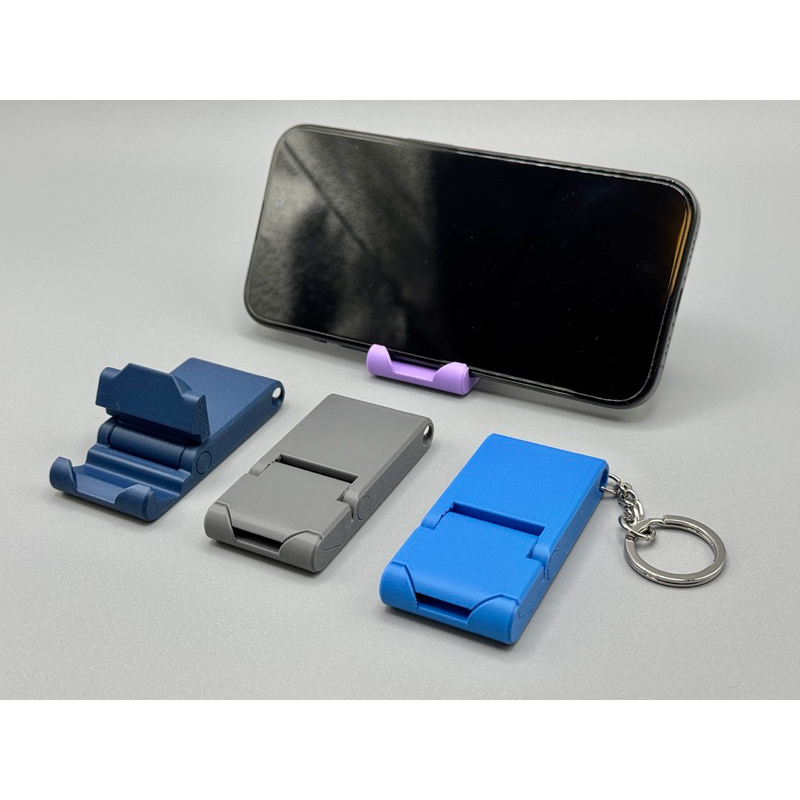 Suporte Celular Portátil Dobrável com Chaveiro | Mini Stand Smartphone Viagem Mesa Compacto