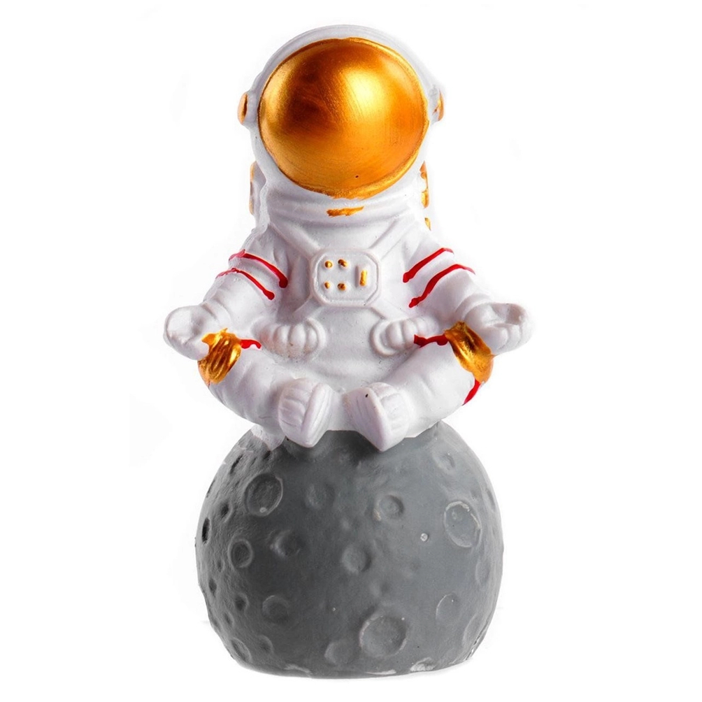 Mini Estátua Enfeite Decorativo Astronauta Em Resina 7,5cm