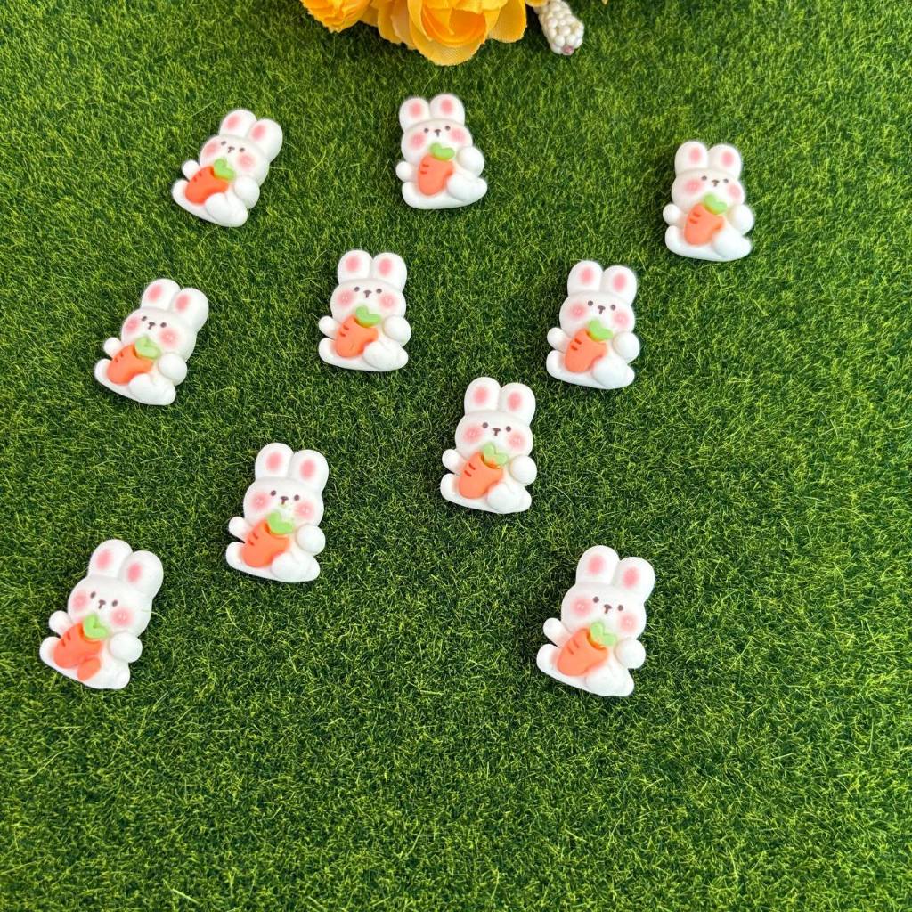 Aplique mini coelho da Páscoa resina 2.5cm 10 ou mais unidades lembrancinha laceira festa infantil