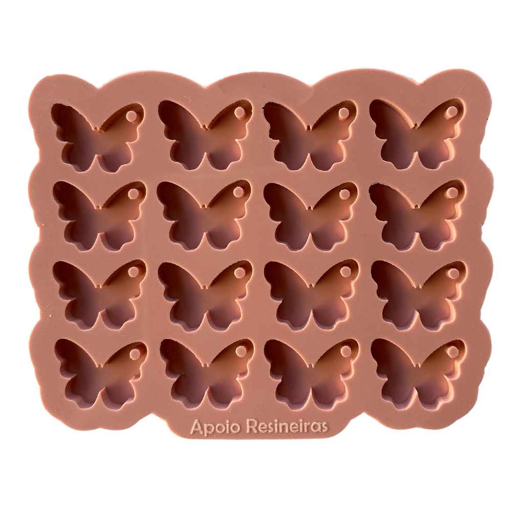 Molde de Silicone para Resina - MINI Borboleta com Furo (1,5cm x 2cm).