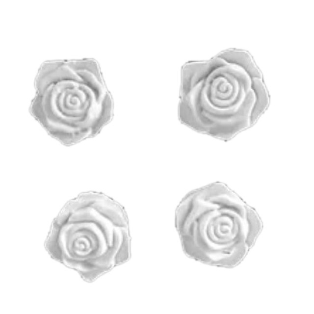 Aplique de Resina - Mini Rosas Com 4 unidades 1,5x1,5cm LLA-252