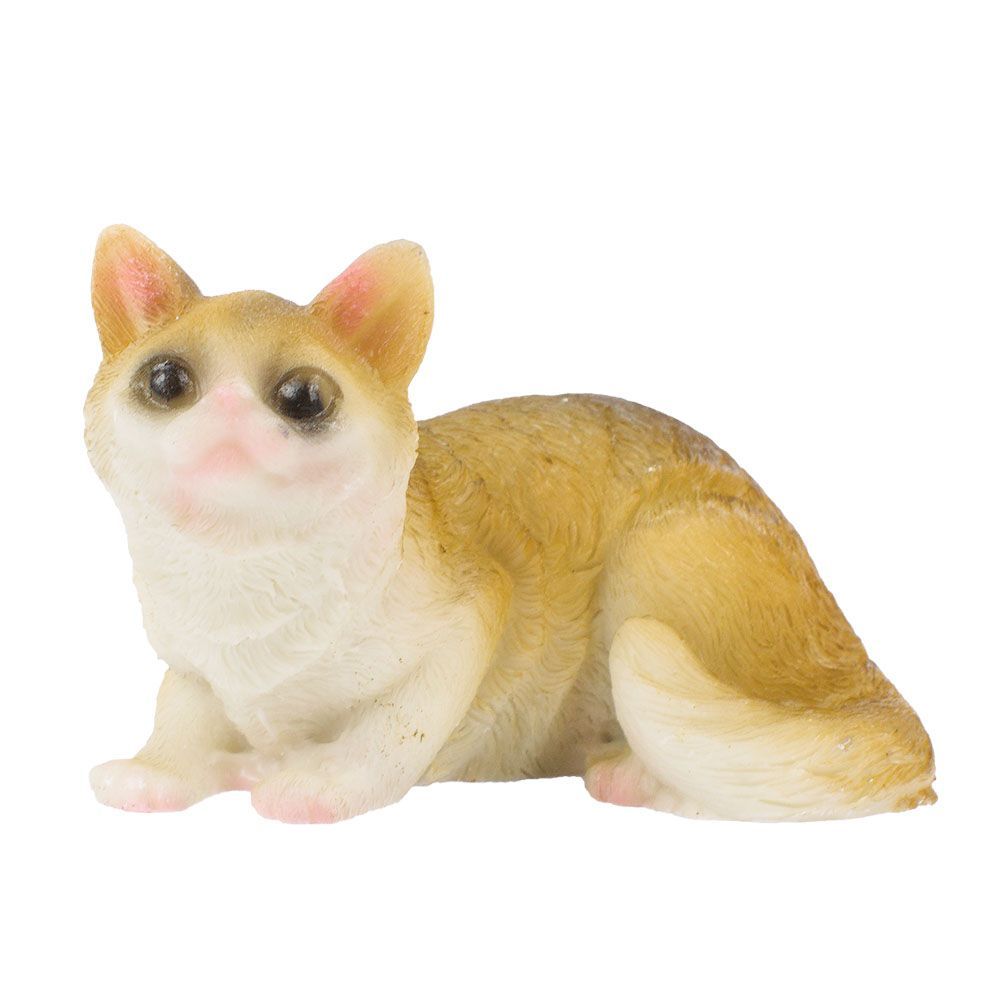 Mini Gato Deitado 7.5cm - Resina Animais Amarelo