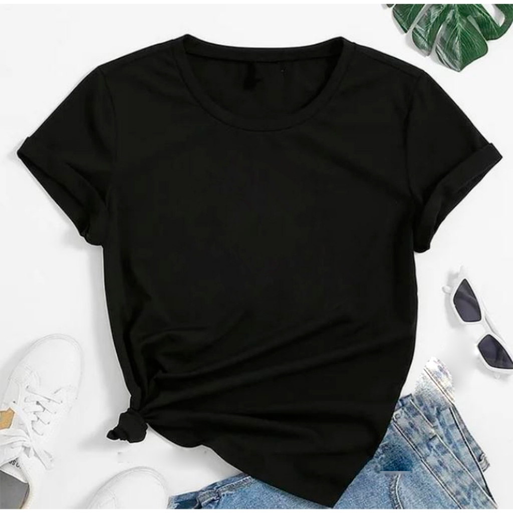 Blusa Feminina T-shirt Gola O 100% Algodão