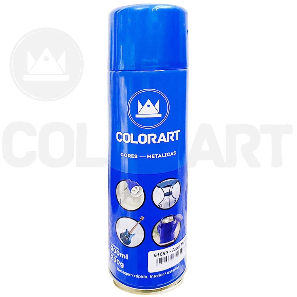 Tinta Spray Colorart efeito Metálico 300ml Azul