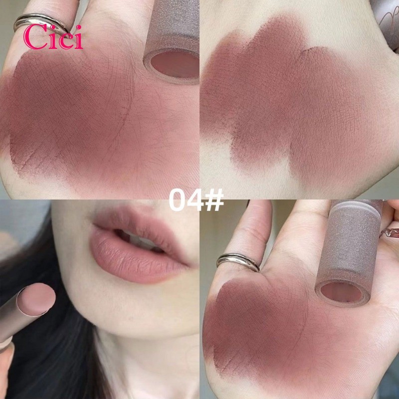 [Cici] Toot Dodo Air Mist Velvet Batom De Longa Duração E Não Desbotado Fosco Pasta De Feijão Cor Nude Brilho Labial