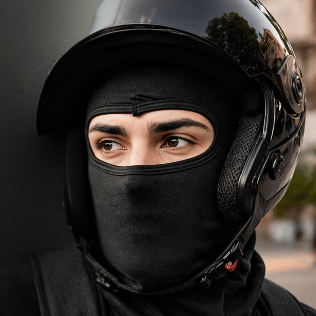 Balaclava Touca Ninja Preta Uv Motoqueiro Unissex Proteção Frio Vento Poeira Moto Motoboy Ciclismo