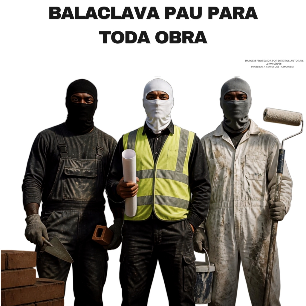 Kit 2 Touca Ninja Balaclava UV50+ Proteção Solar Térmica Motoqueiro Motoboy Máscara Frio Sol Toca Preta Ciclismo Corrida