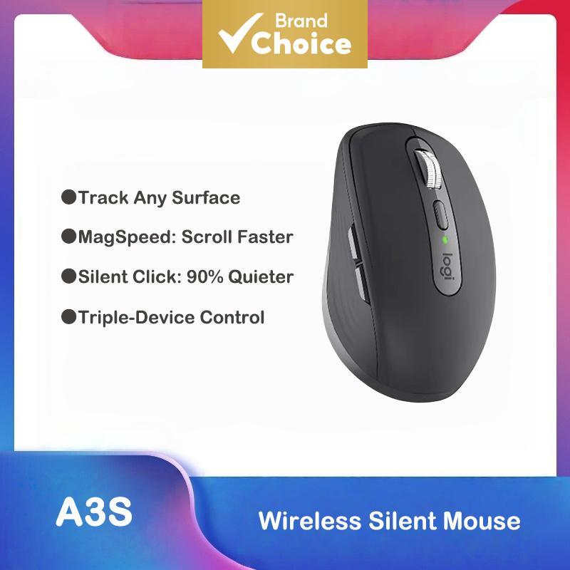 Logitech MX Anywhere 3S Mouse sem fio Bluetooth, clique silencioso, 8000 DPI, multi-dispositivo, recarregável USB-C,