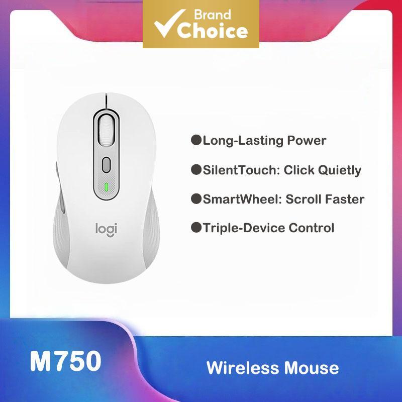 Mouse Logitech Signature Plus M750 sem Fio Bluetooth Ergonômico Silencioso Clique Precisão Rastreamento para Laptop