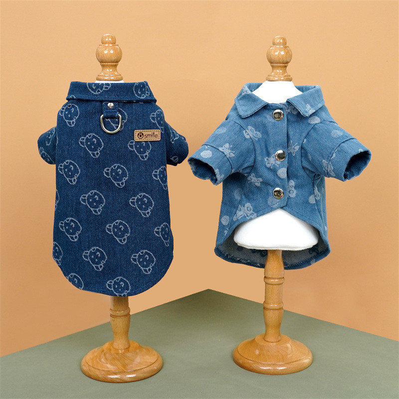 Coleira de Tração Estilo Cowboy para Cães e Gatos, Roupas para Cães Pequenos e Médios, Acessórios para Animais de Estima